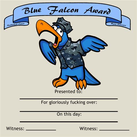 blue falcon award meaning